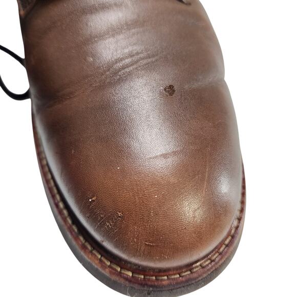 Samuel Hubbard Mens Founder Oxford Size 9.5 W Cognac Leather Vibram Comfort Lace - Picture 3 of 13